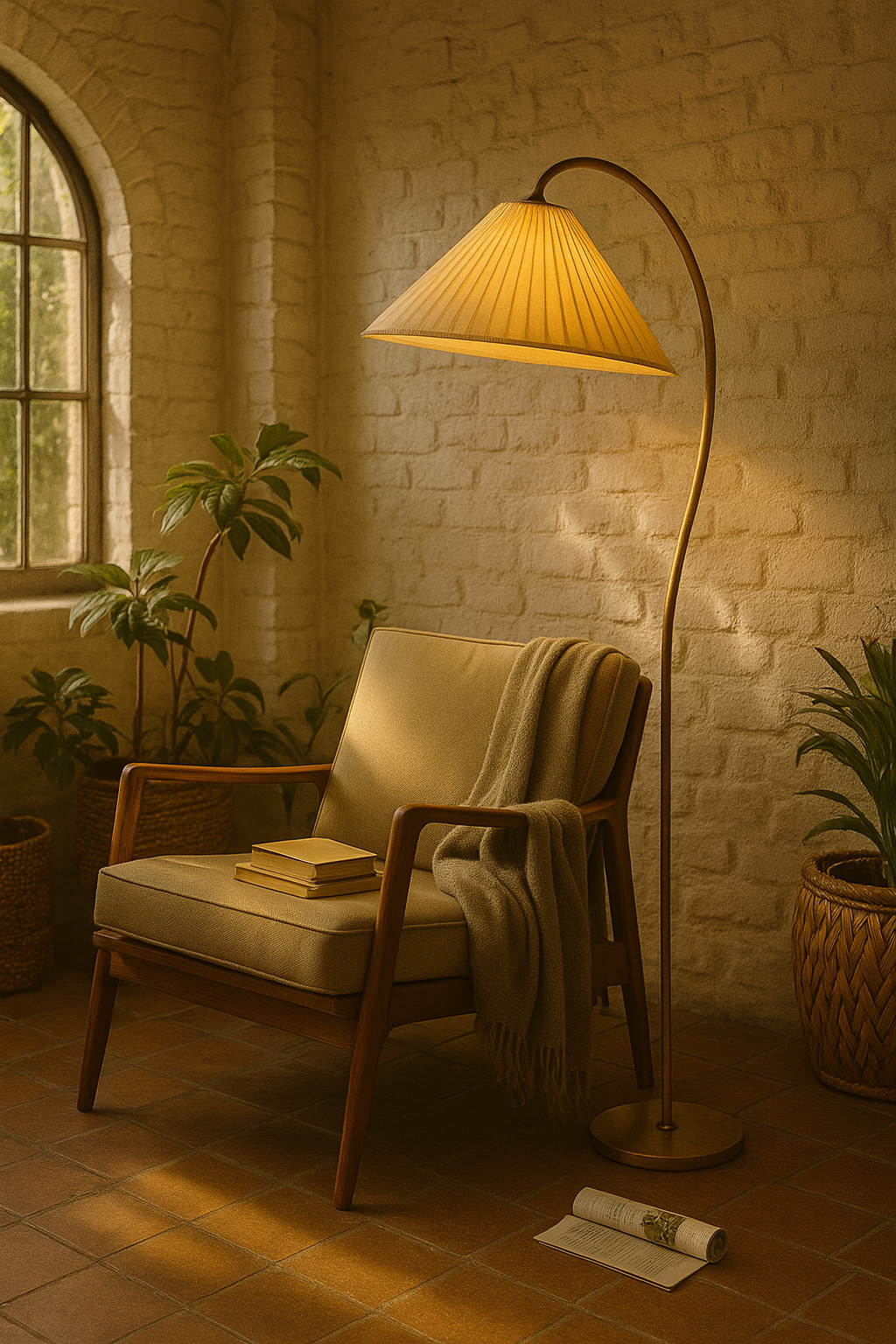 Arbor Lux | Skandynawska Lampa Podłogowa | Drewniana