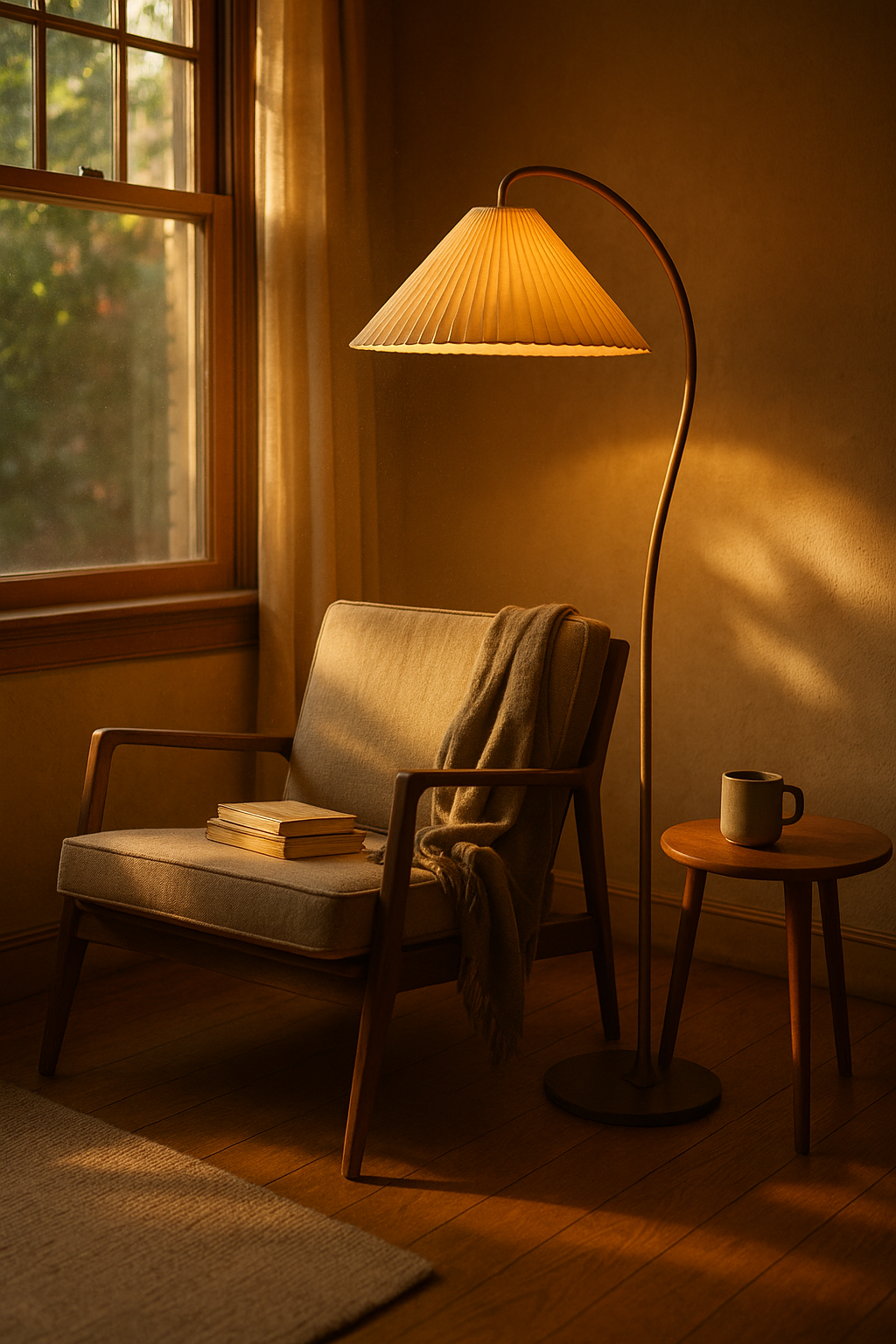 Arbor Lux | Skandynawska Lampa Podłogowa | Drewniana