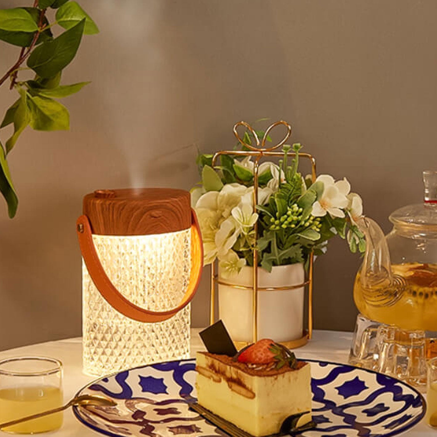 Dyfuzor Zapachowy Nocna Lampka Aromaterapia Sypialnia | LED