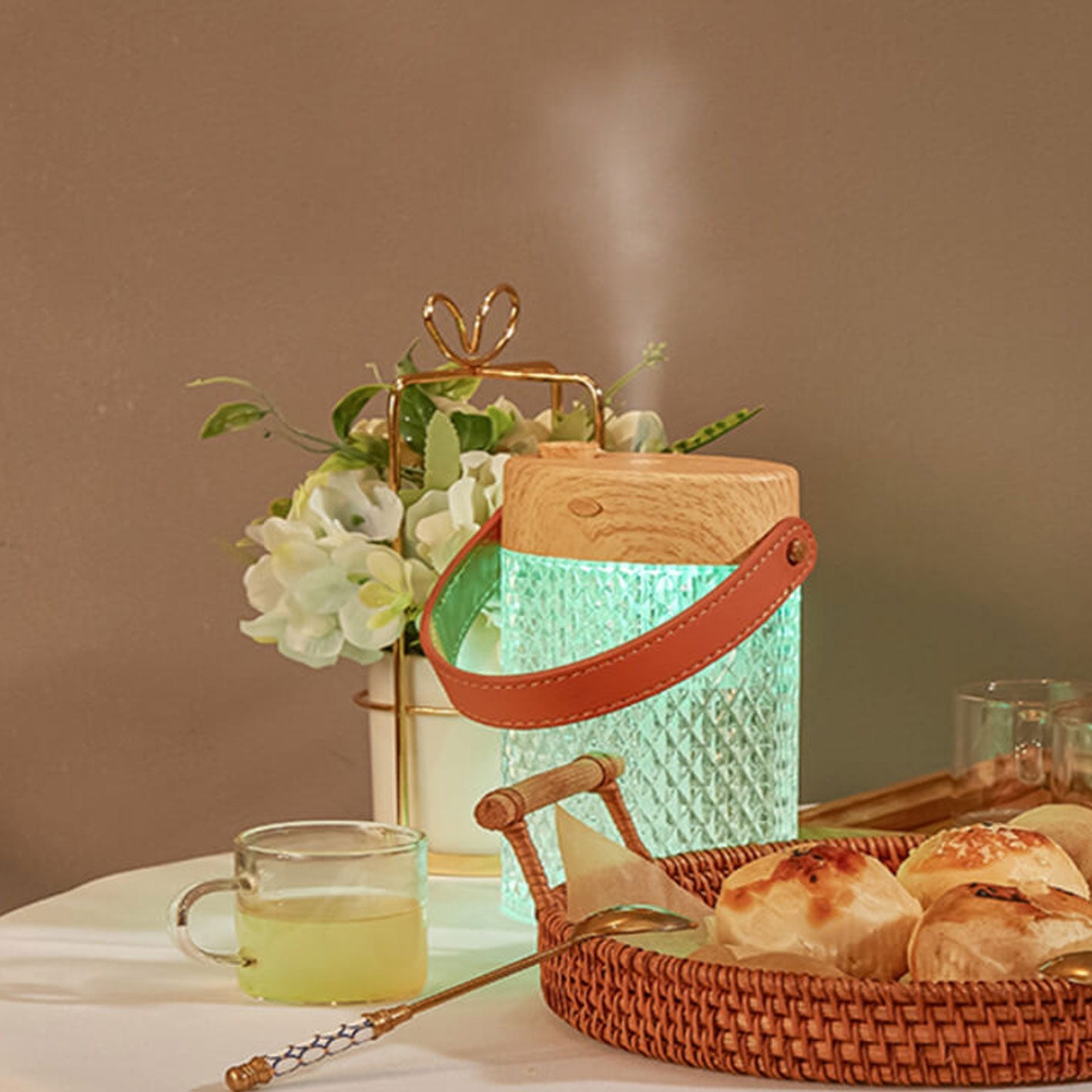 Dyfuzor Zapachowy Nocna Lampka Aromaterapia Sypialnia | LED