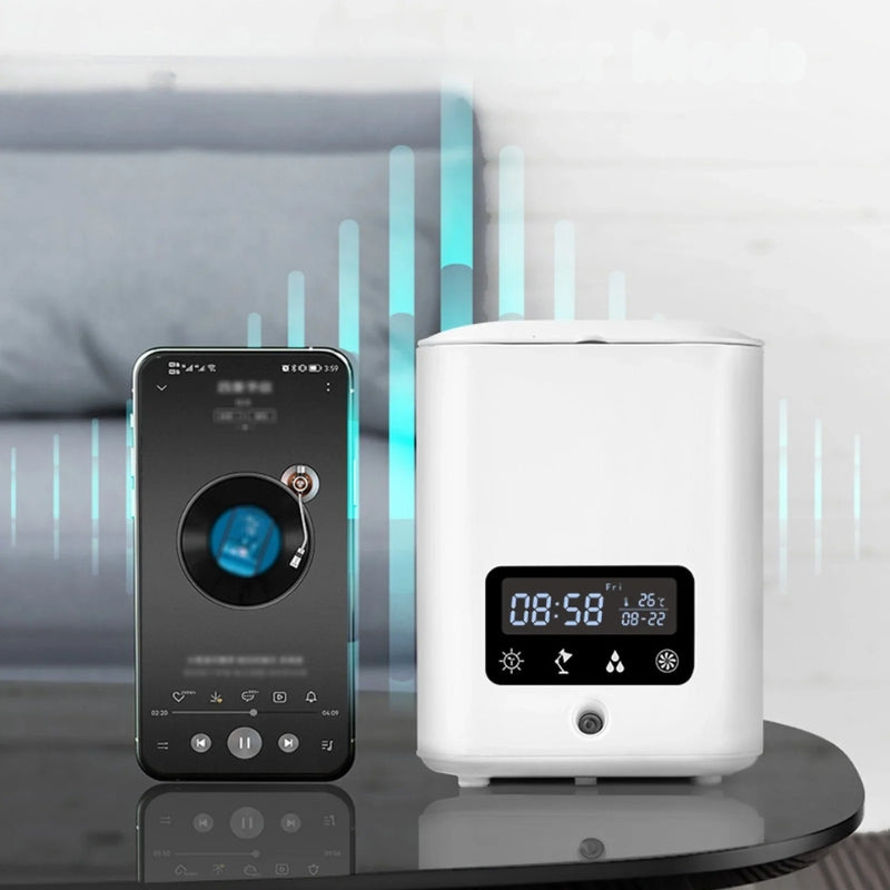 Dyfuzor Zapachowy Z Doniczką LED I Budzikiem | Wielofunkcyjny