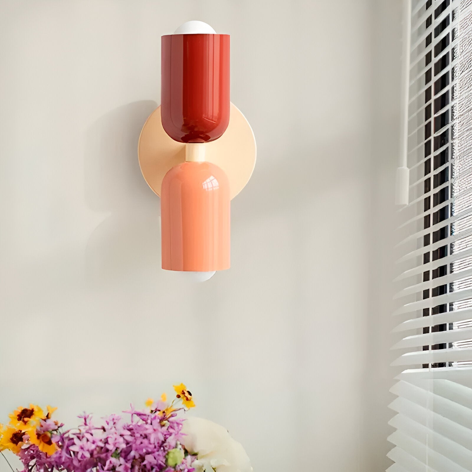 Kinkiet 2 Głowice Kolorowy Salon Sypialnia | Nowoczesny