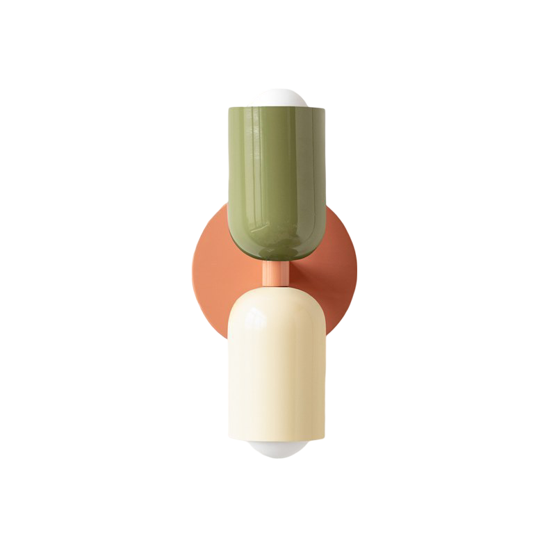 Kinkiet 2 Głowice Kolorowy Salon Sypialnia | Nowoczesny