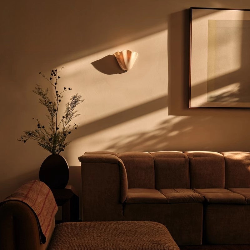 Kinkiet Salonowy Falisty Klosz | Do Salonu