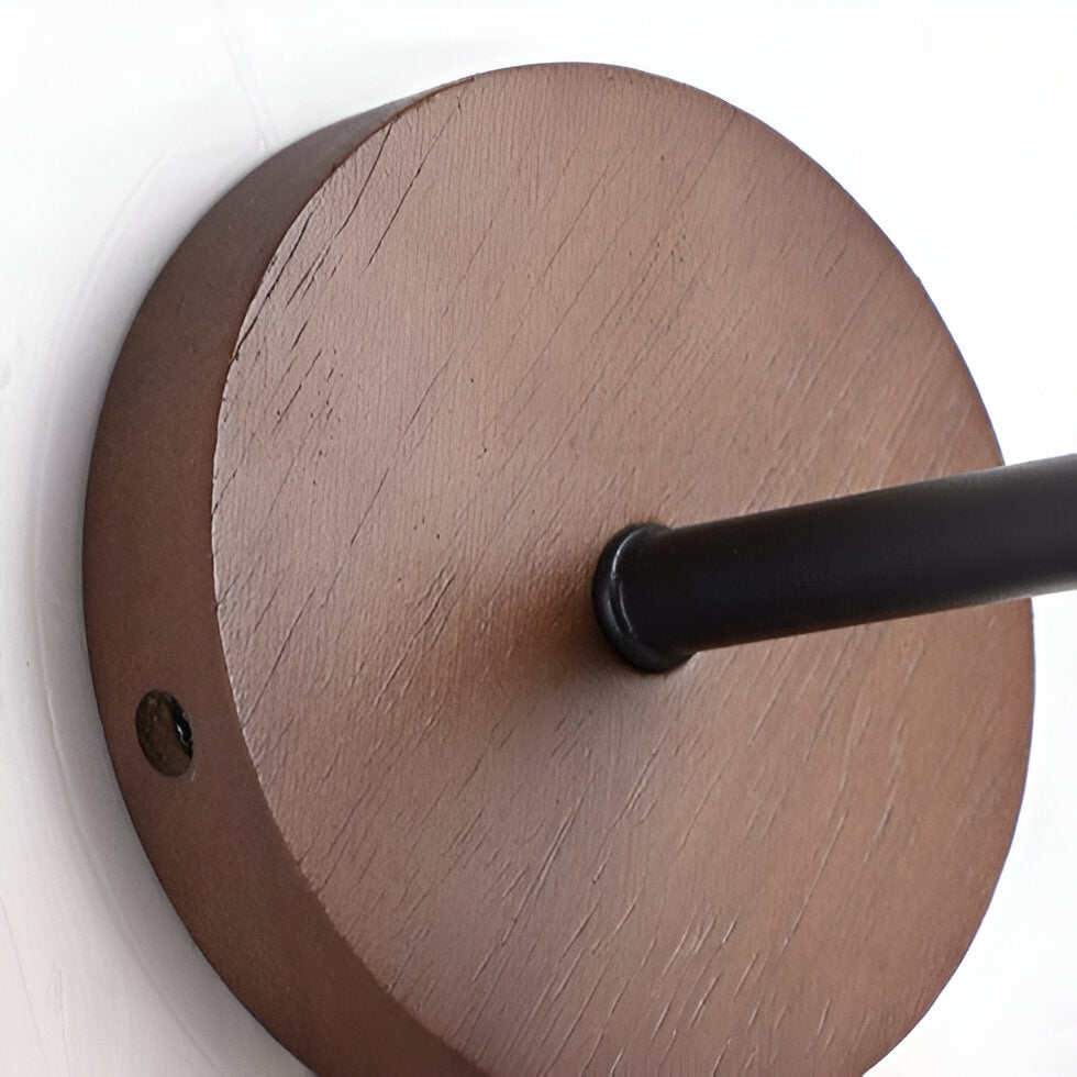 Kinkiet Ścienny Kamienny Stożek Salon Sypialnia | Drewniana Podstawa