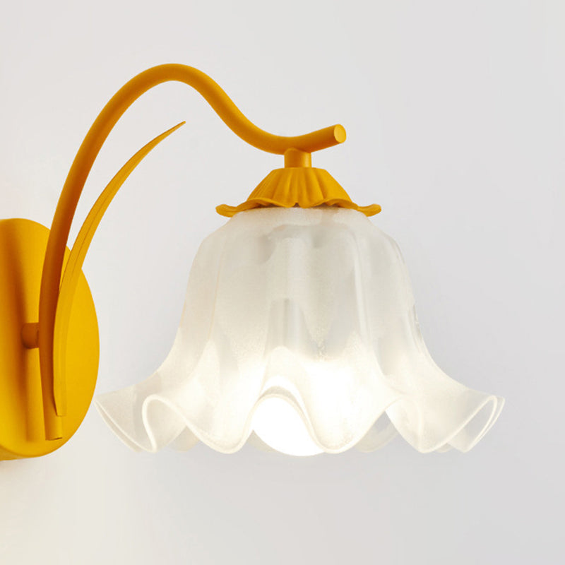 Kinkiet Szklany Kwiat Sypialnia Salon | Vintage