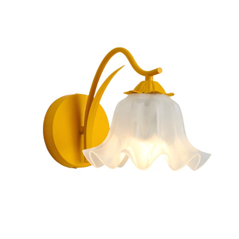 Kinkiet Szklany Kwiat Sypialnia Salon | Vintage