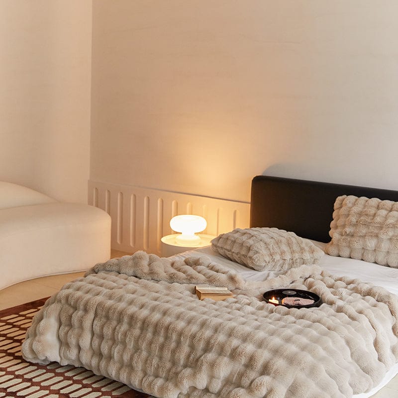 Kocyk Fluffy Na Łóżko Sofa Duży Gruby Koc Dla Domu | Set
