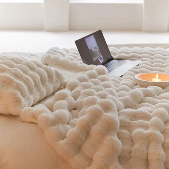 Kocyk Fluffy Na Łóżko Sofa Duży Gruby Koc Dla Domu | Set