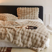 Kocyk Fluffy Na Łóżko Sofa Duży Gruby Koc Dla Domu | Set