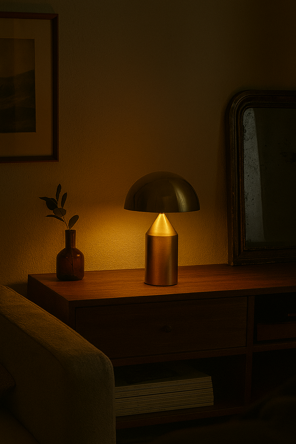LAMPA STOŁOWA GRZYB | Nordycka Nowoczesna Lampa Biurkowa LED | Dekoracyjna