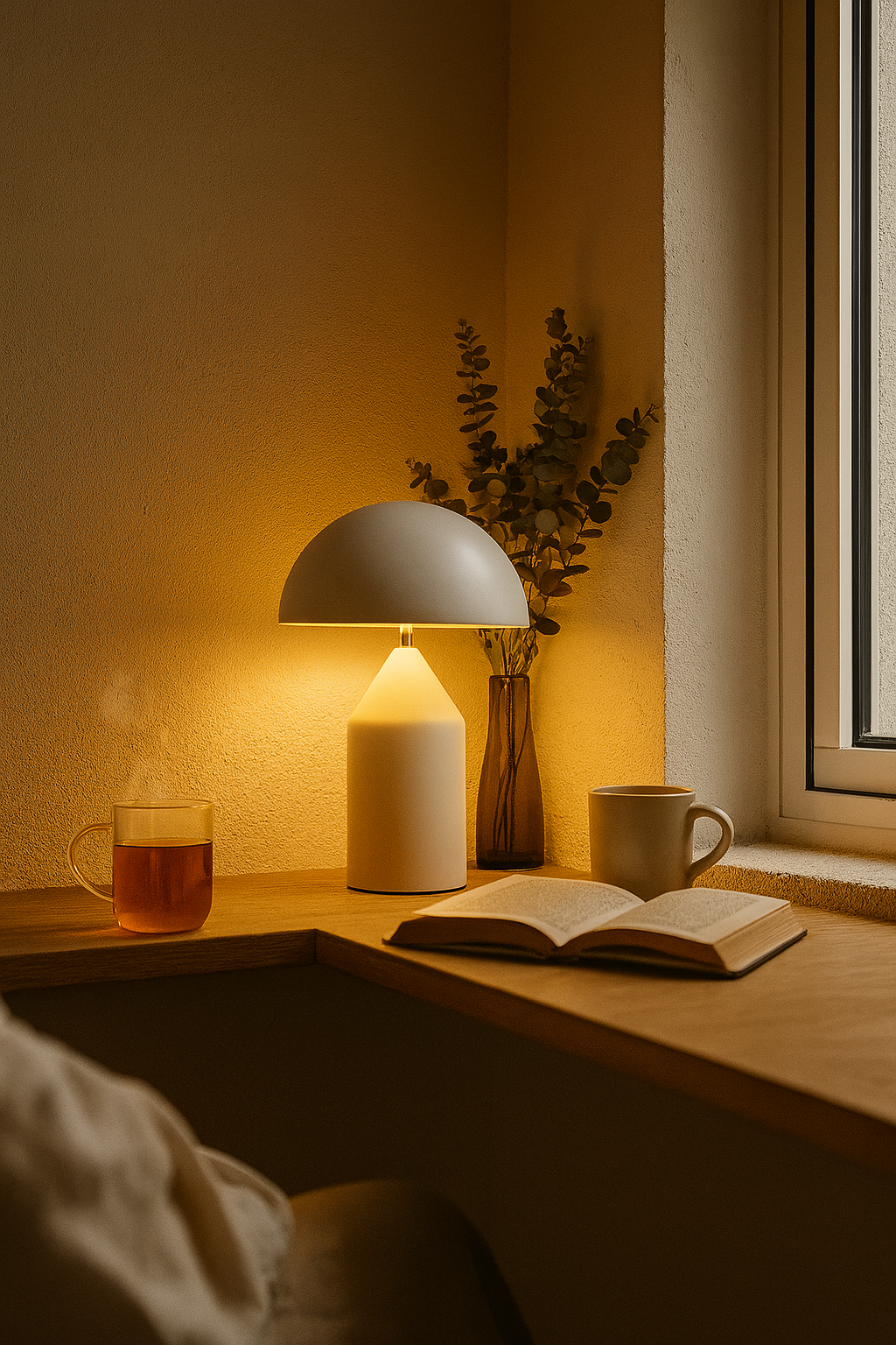 LAMPA STOŁOWA GRZYB | Nordycka Nowoczesna Lampa Biurkowa LED | Dekoracyjna