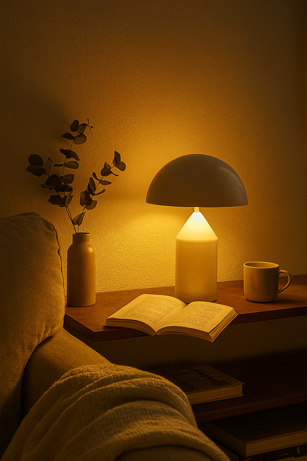 LAMPA STOŁOWA GRZYB | Nordycka Nowoczesna Lampa Biurkowa LED | Dekoracyjna