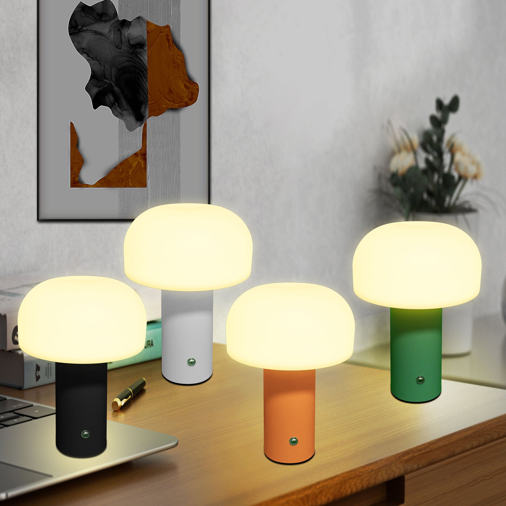 Lampa Do Sypialni Stołowa LED Ładowalna | Mała Nowoczesna