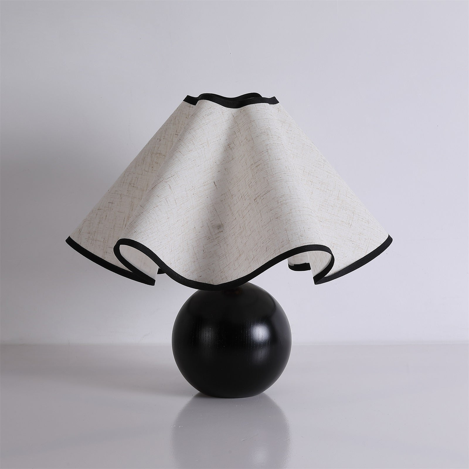 Lampa Nocna Drewniana Abażur | Stolikowa