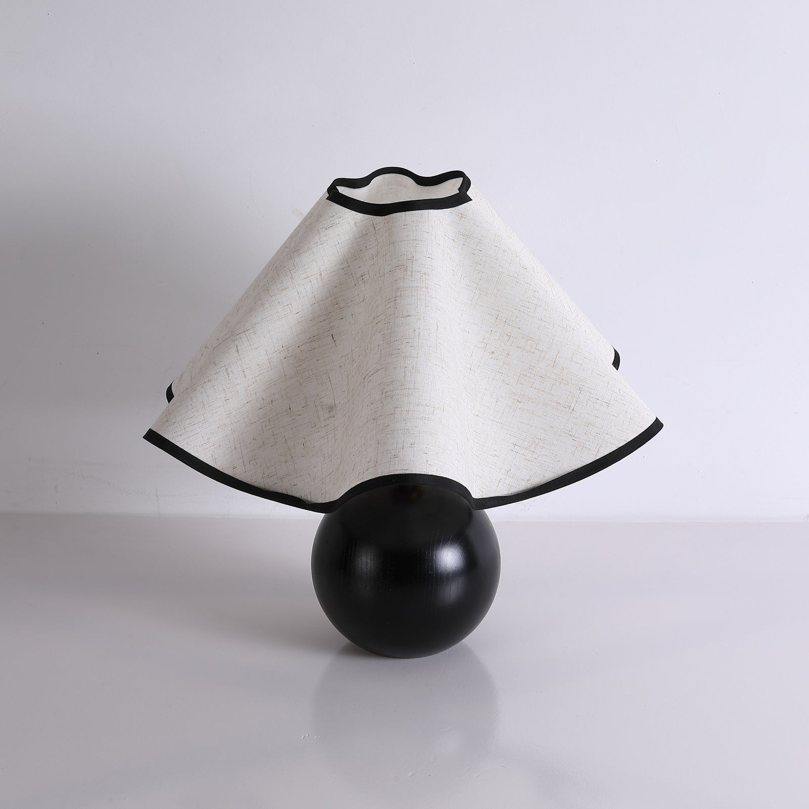 Lampa Nocna Drewniana Abażur | Stolikowa