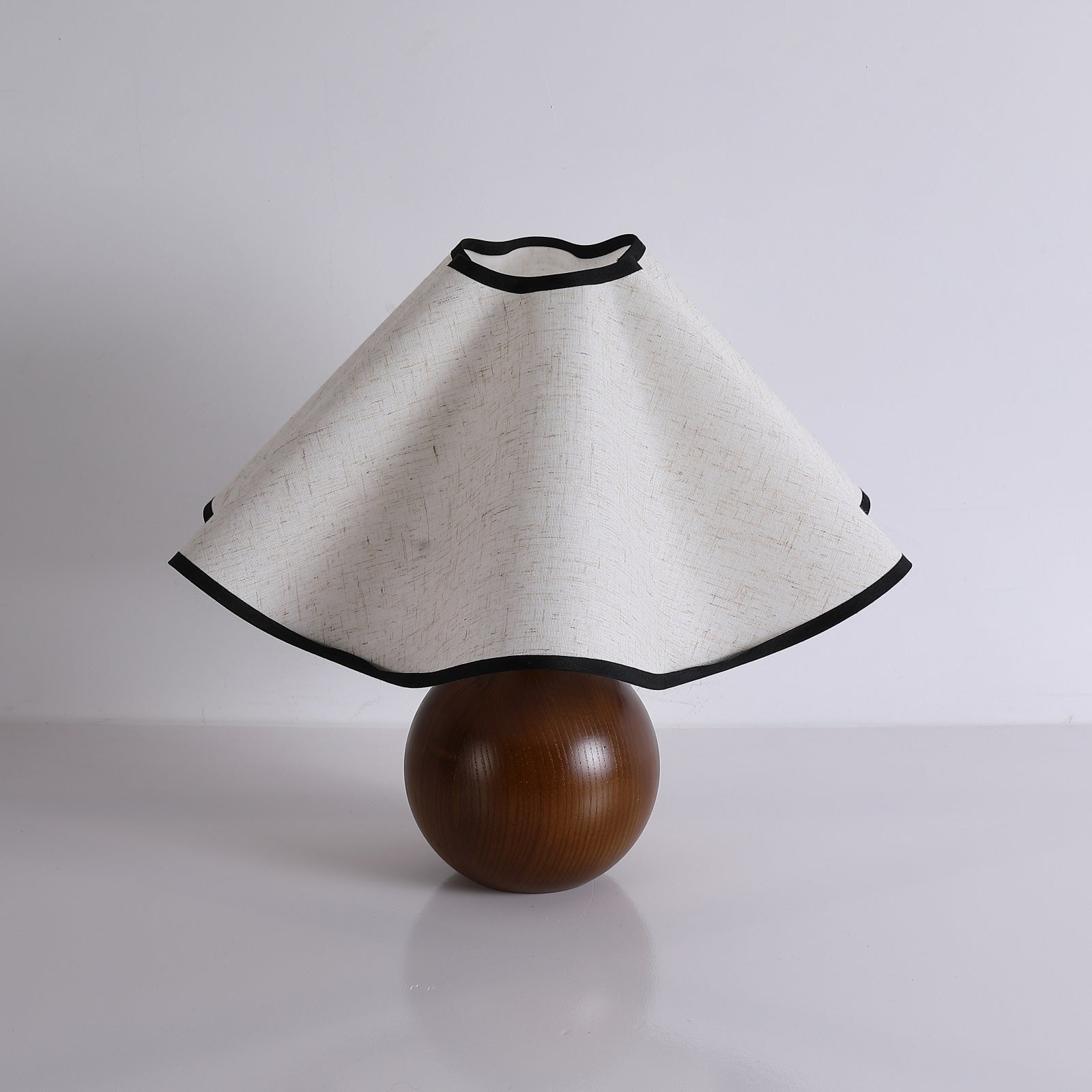 Lampa Nocna Drewniana Abażur | Stolikowa