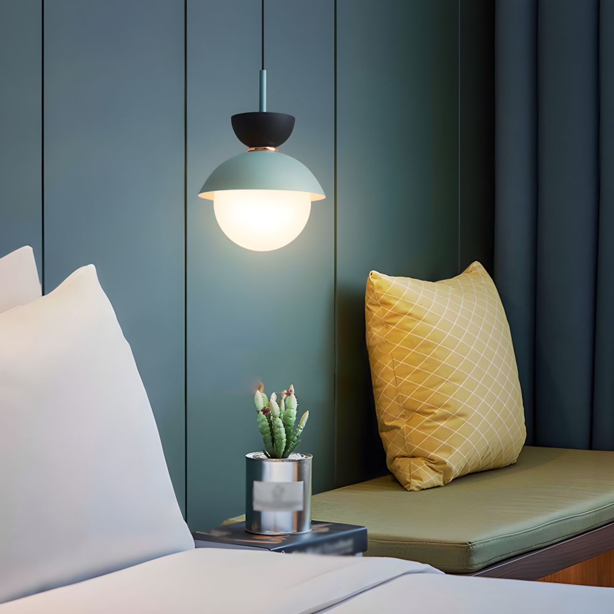 Lampa Nocna Wisząca Do Sypialni Kula | Modern