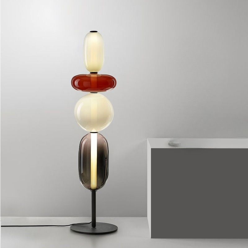 Lampa Stojąca Szklane Segmenty | Do Salonu