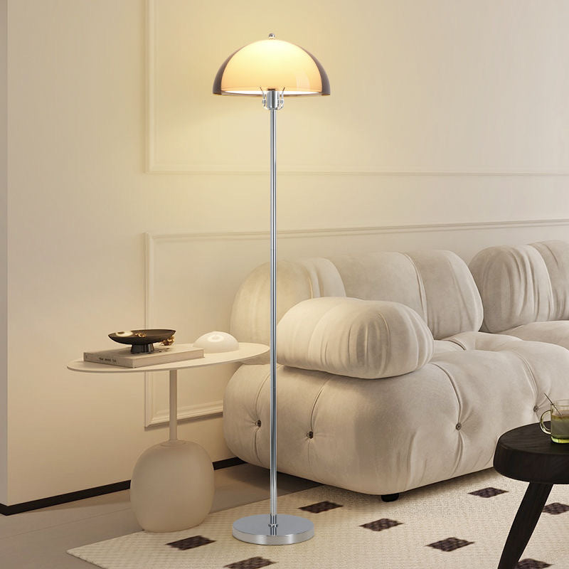 Lampa Stojąca z Półokrągłym Kloszem do Salonu i Sypialni | Czytanie