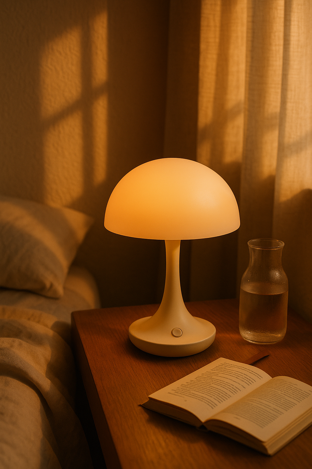 Lampa Stołowa LED Bezprzewodowa | Dotykowa Lampka do Sypialni i Salonu