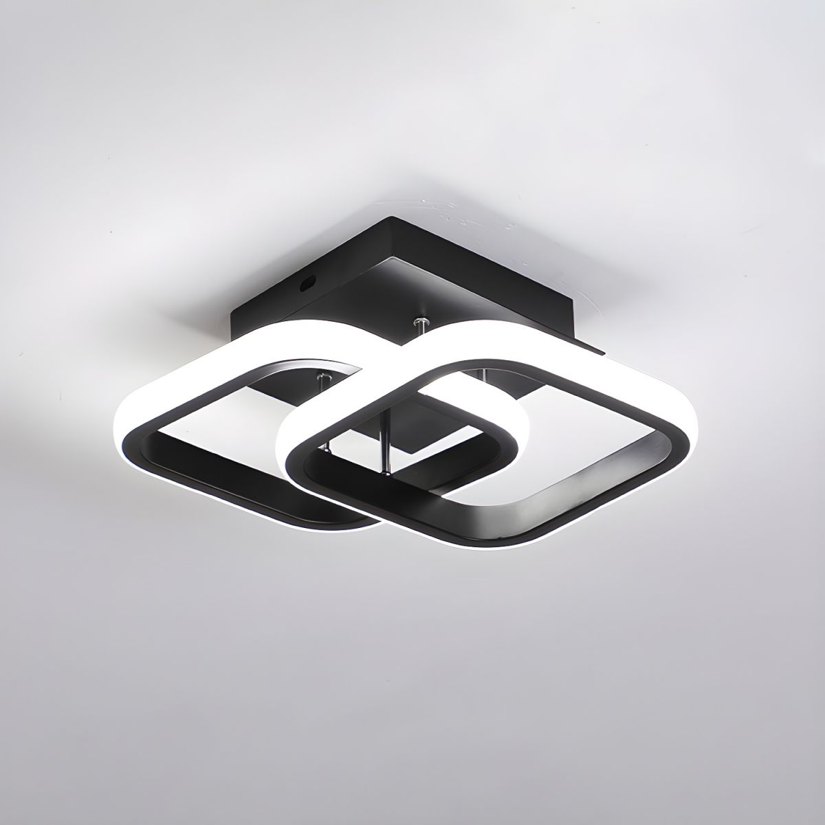 Lampa Sufitowa LED Semi Flush Salon Sypialnia | Nowoczesna Geometryczna