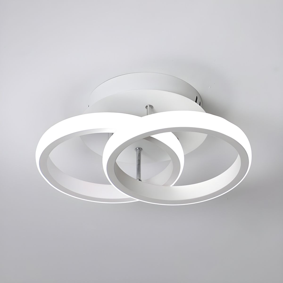 Lampa Sufitowa LED Semi Flush Salon Sypialnia | Nowoczesna Geometryczna