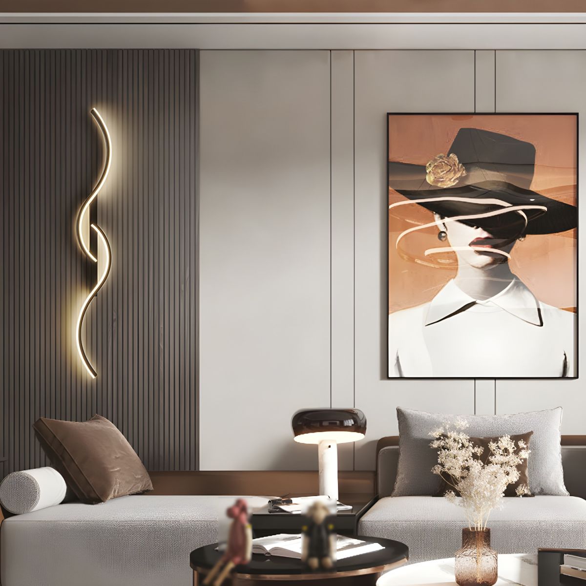 Lampy Do Salonu Ścienne Faliste | LED