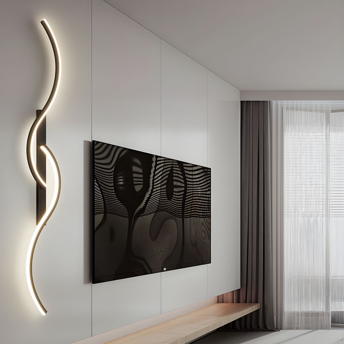 Lampy Do Salonu Ścienne Faliste | LED