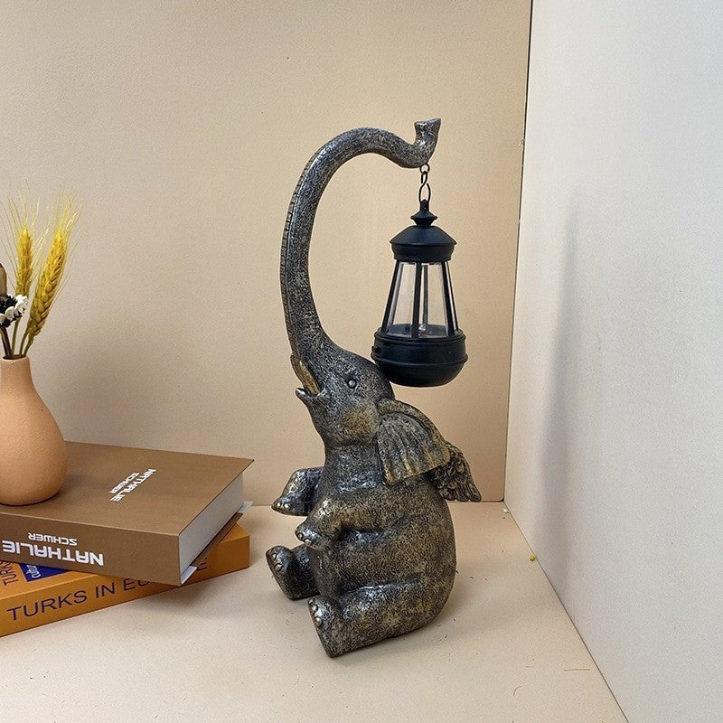 Lampy Solarne Słoń z Latarenką Ogród | Dekoracyjna