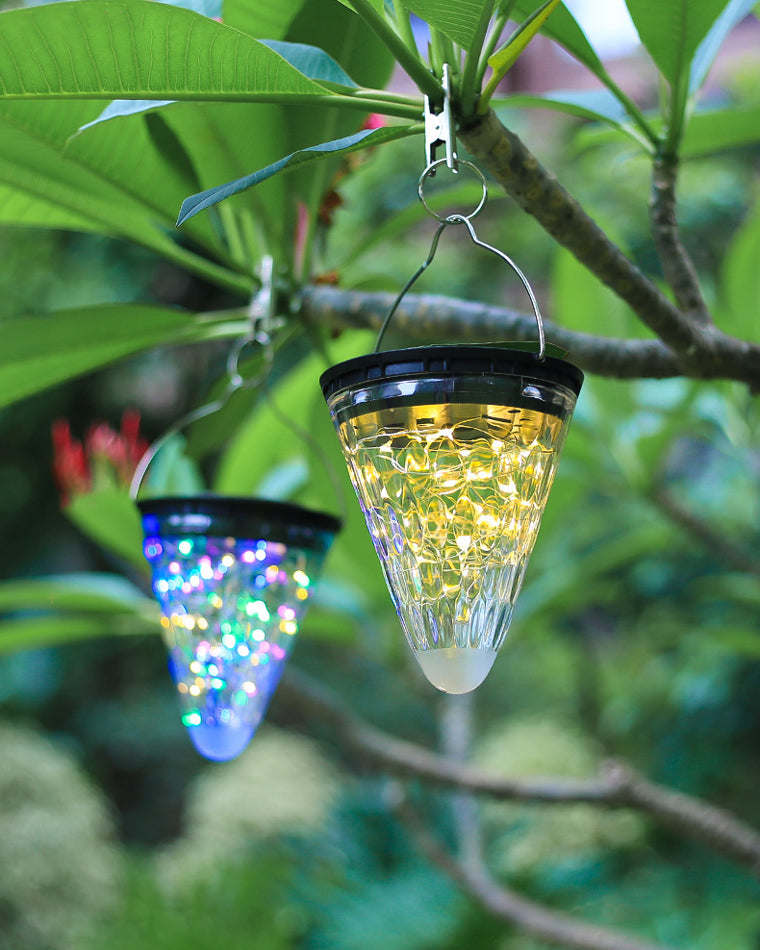 Lampy Solarne Wiszące Stożkowe LED Ogród | Dekoracyjne