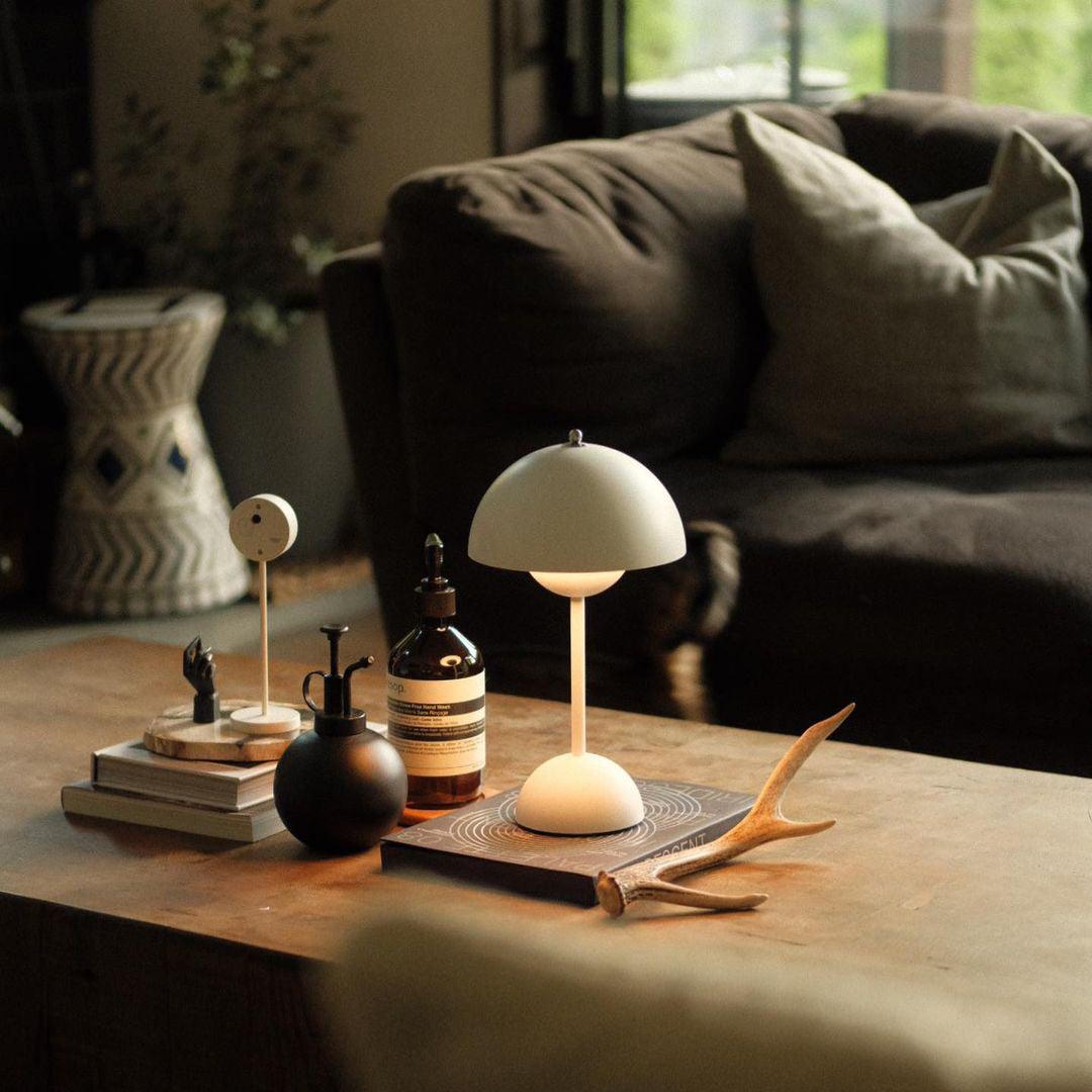Ledy Lampa Stołowa Kopułowa LED Ładowalna | Retro