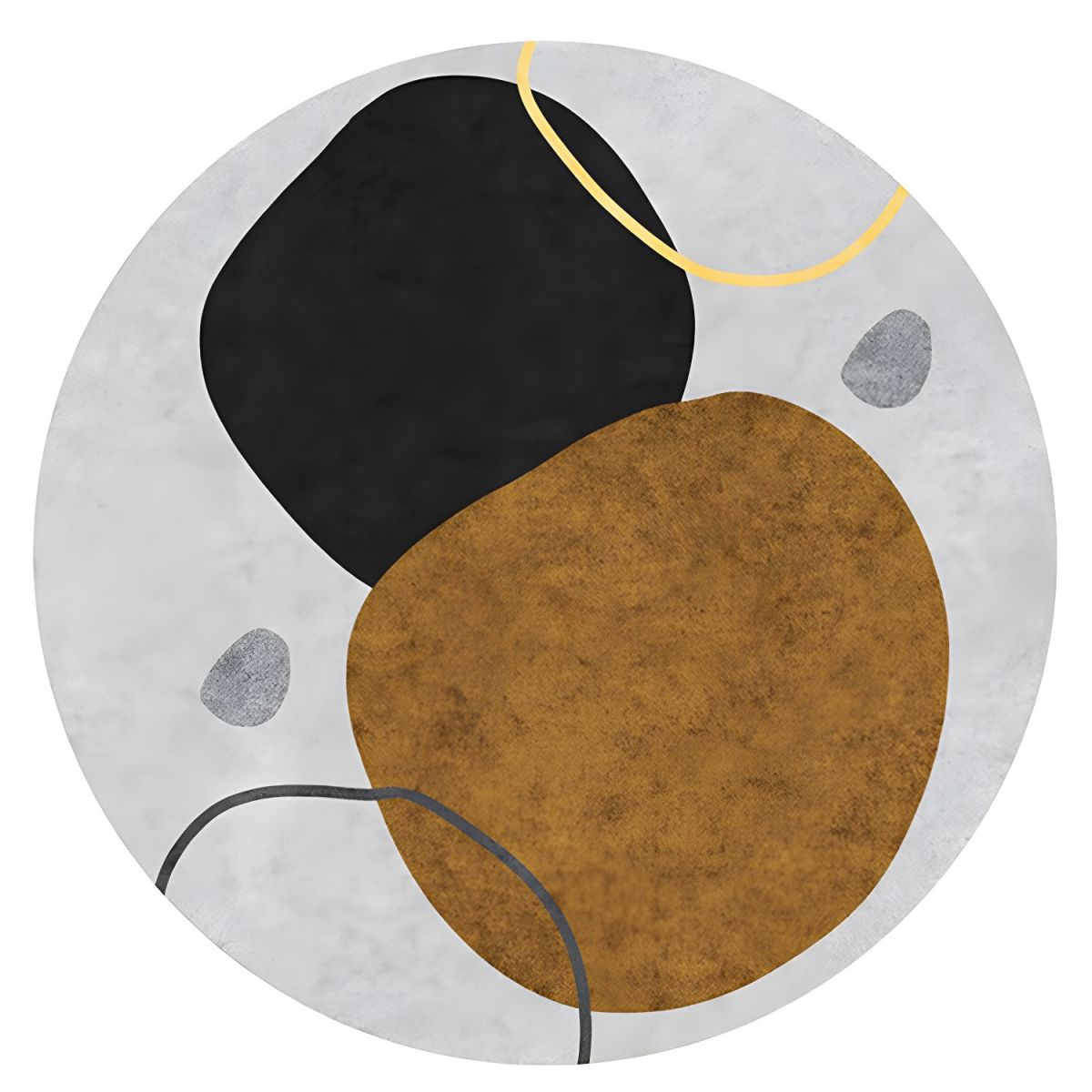 Mata Okrągła Abstrakcyjna Salon Sypialnia | Nowoczesna