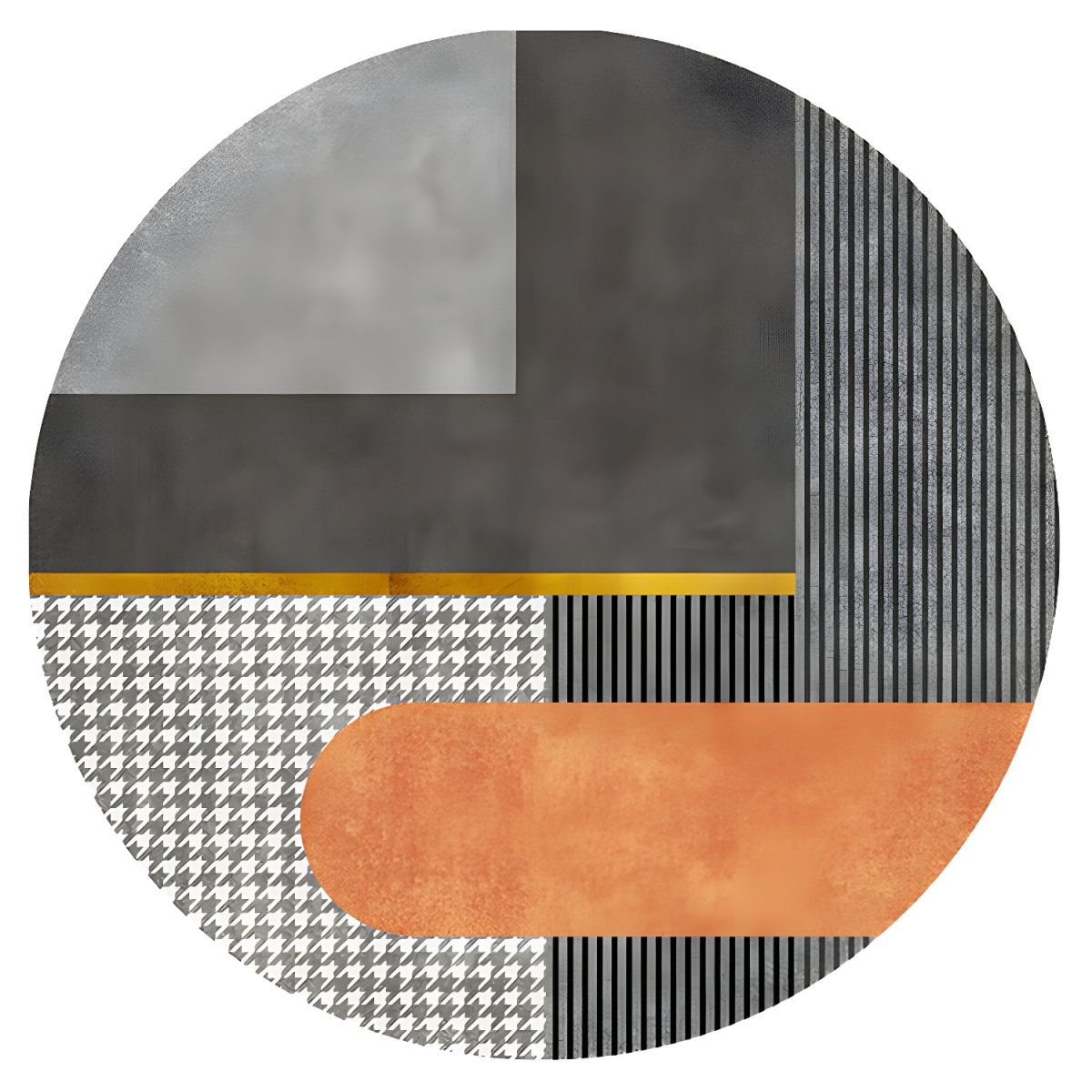 Mata Okrągła Geometryczna do Salonu i Sypialni | Nowoczesna