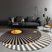 Mata Okrągła Geometryczna do Salonu i Sypialni | Nowoczesna