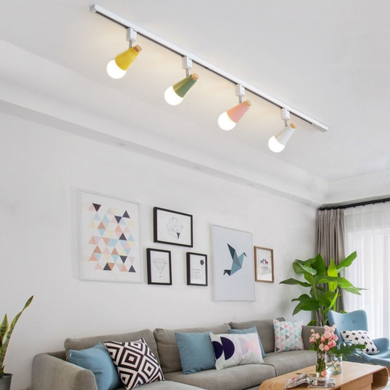 Oświetlenie Szynowe Stożkowe Do Salonu | Półwpuszczane