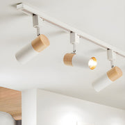 Oświetlenie Szynowe Z Akcentem Drewna Do Salonu | Regulowany