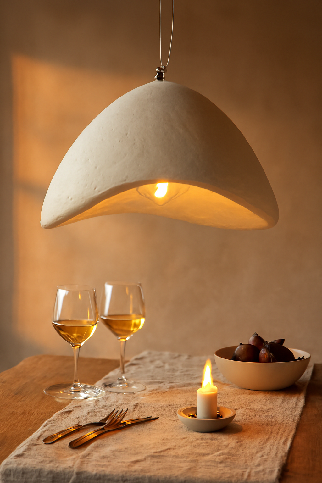 ŻYRANDOL WABI SABI | Nowoczesny Minimalistyczny Żyrandol LED | Wszechstronny