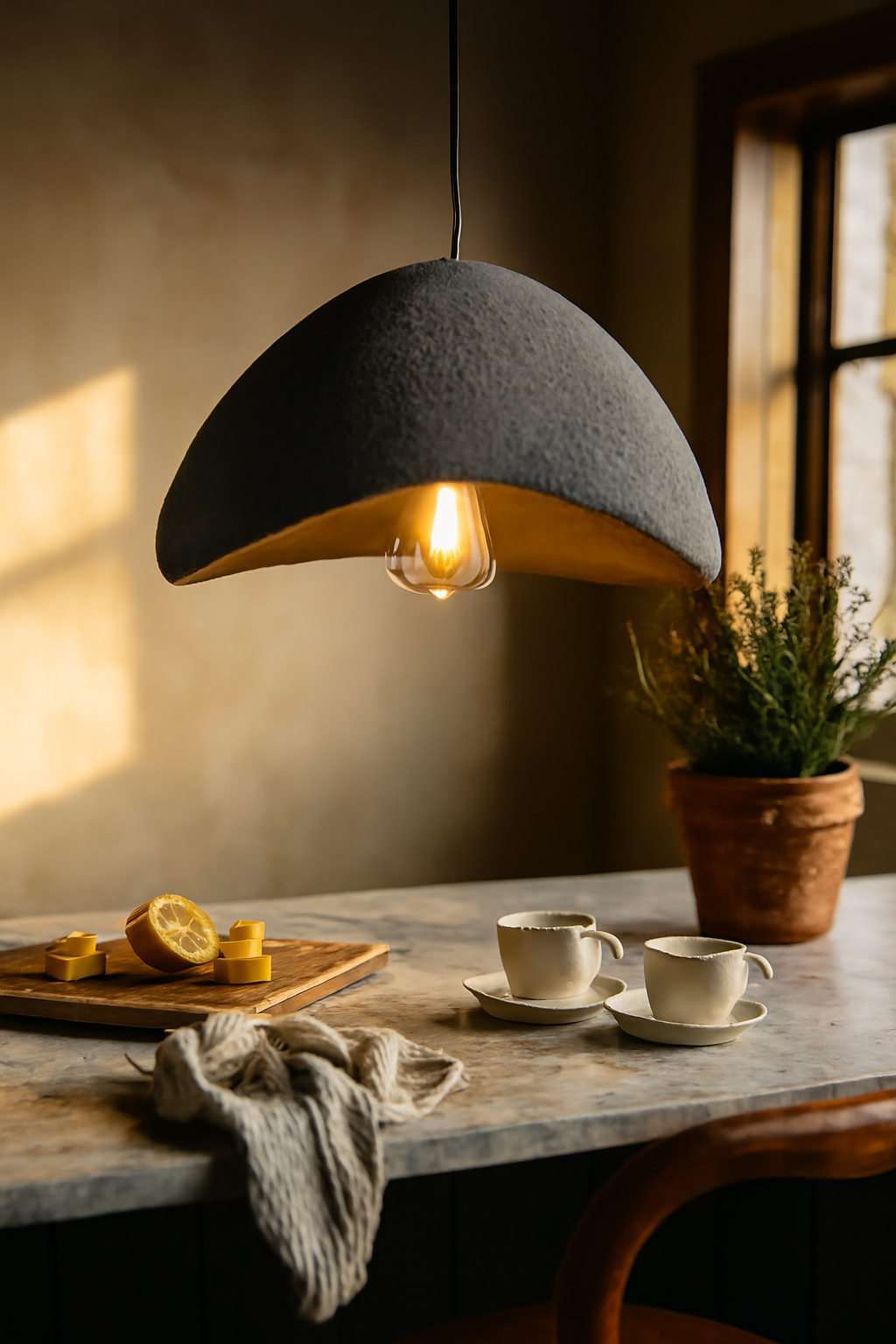 ŻYRANDOL WABI SABI | Nowoczesny Minimalistyczny Żyrandol LED | Wszechstronny