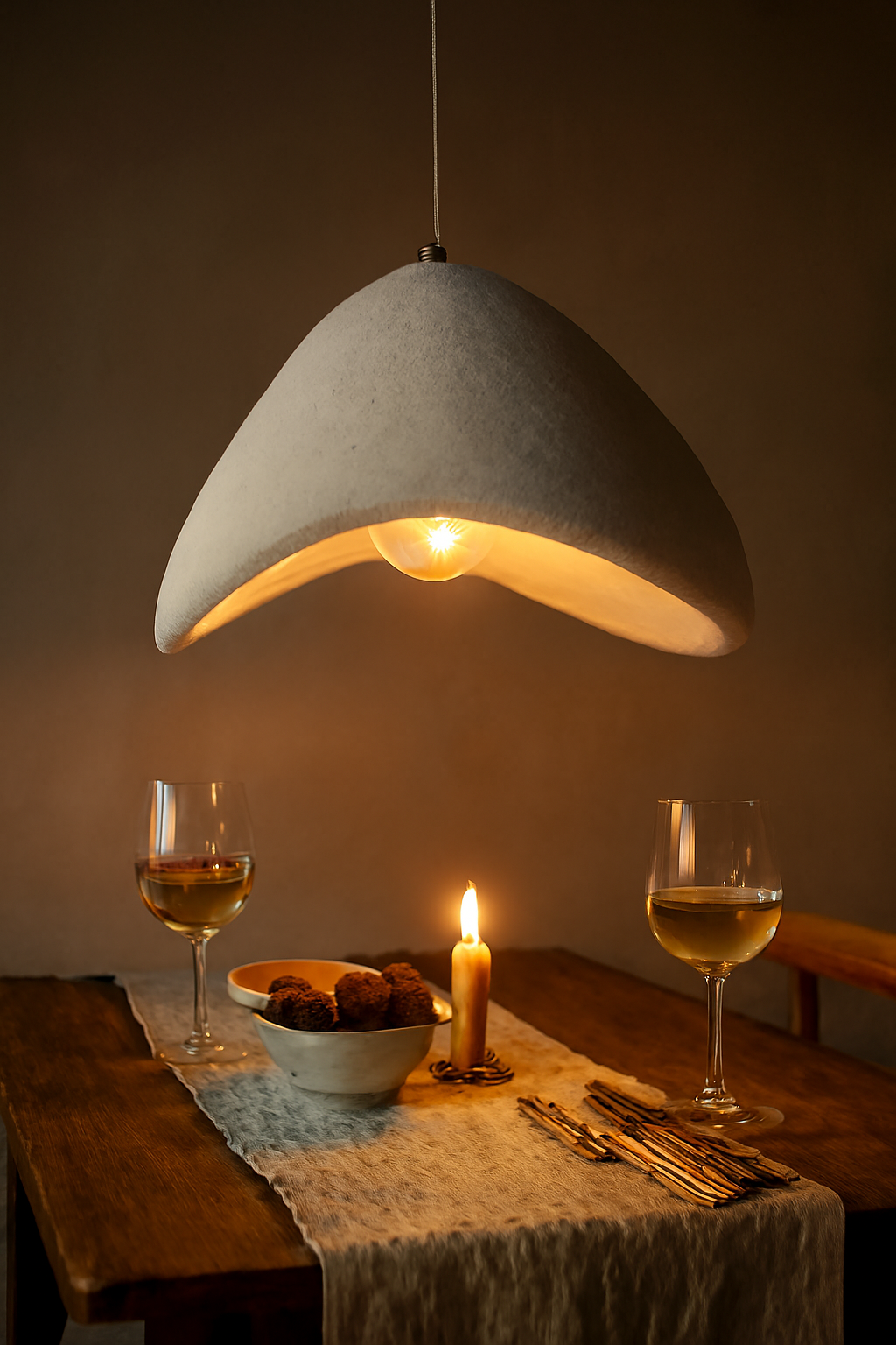 ŻYRANDOL WABI SABI | Nowoczesny Minimalistyczny Żyrandol LED | Wszechstronny